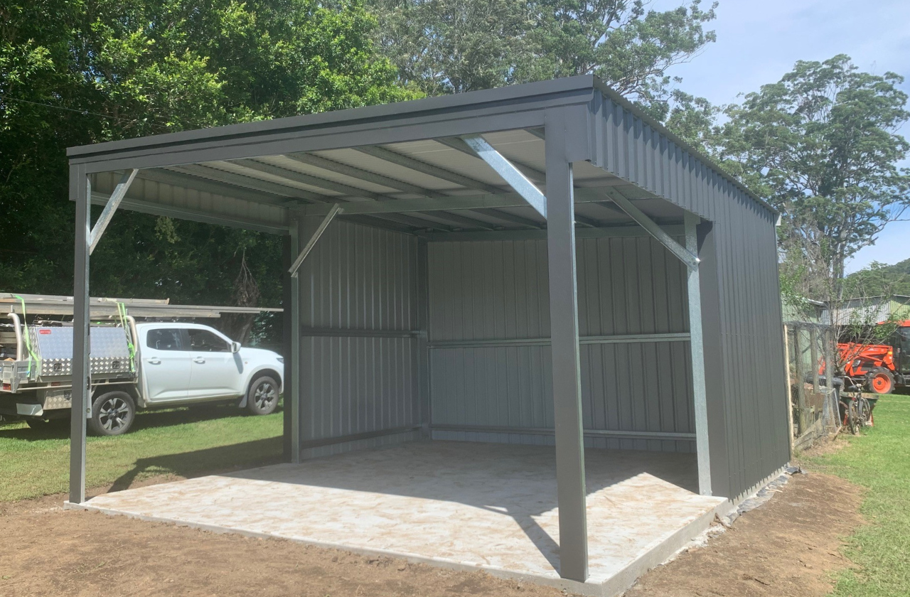 Skillion Shed in Monument Fair Dinkum Builds Newstyle Sheds