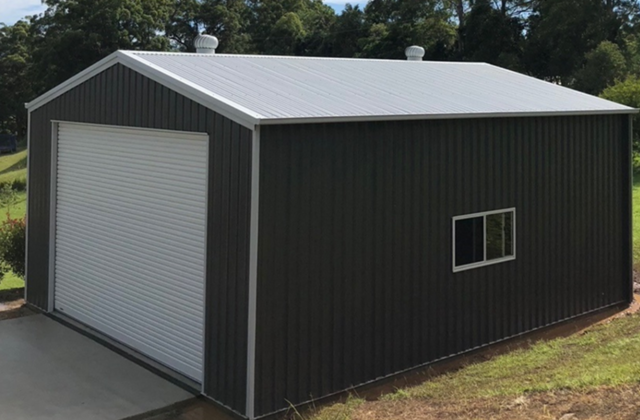 Garage in Woodland Grey Fair Dinkum Builds Newstyle Sheds